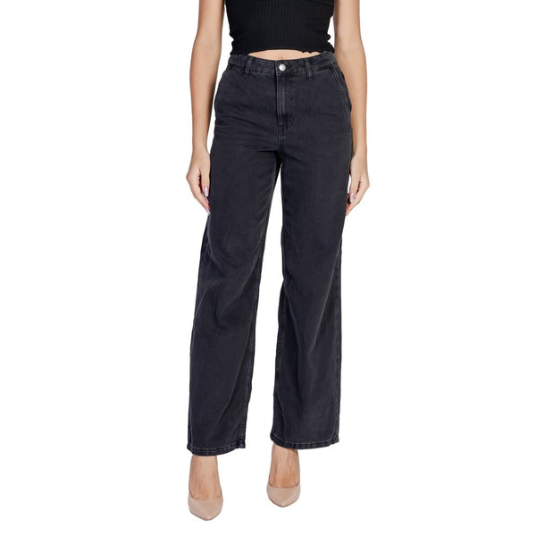 Black Cotton Jeans & Pant Jacqueline De Yong