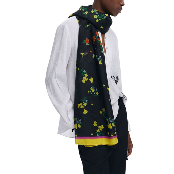 Black Polyester Scarf Desigual