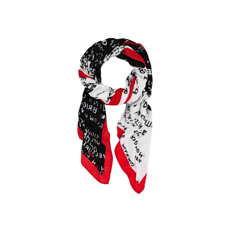 Black Polyester Scarf Desigual