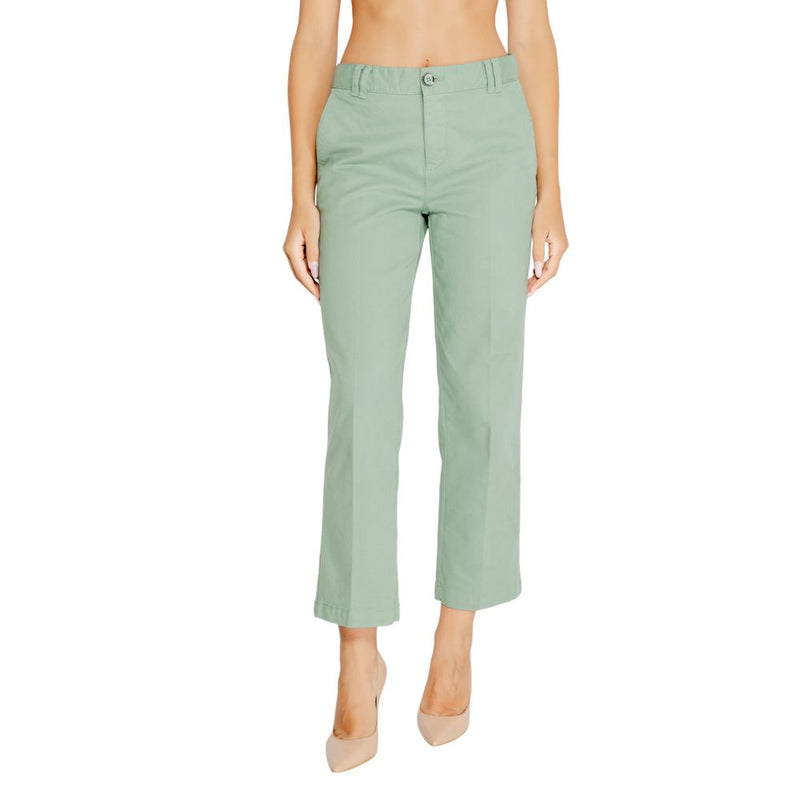 Turquoise Cotton Jeans & Pant Street One