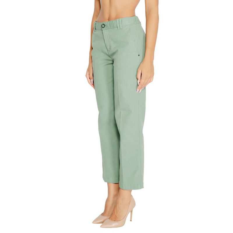 Turquoise Cotton Jeans & Pant Street One