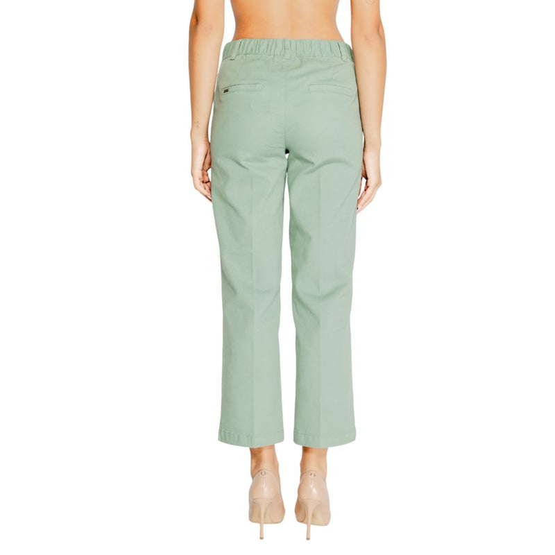 Turquoise Cotton Jeans & Pant Street One