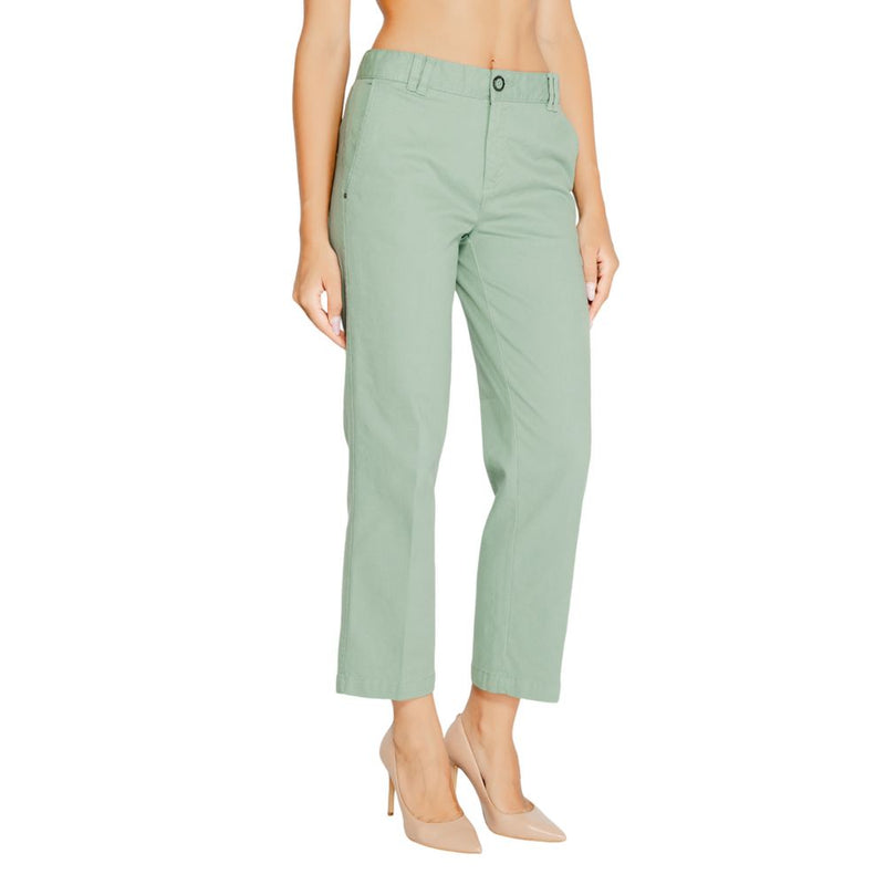 Turquoise Cotton Jeans & Pant Street One