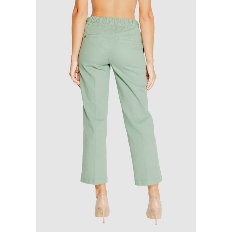 Turquoise Cotton Jeans & Pant Street One