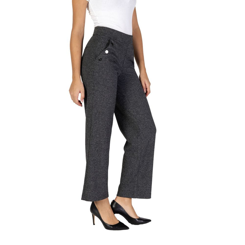 Black Polyester Jeans & Pant Street One