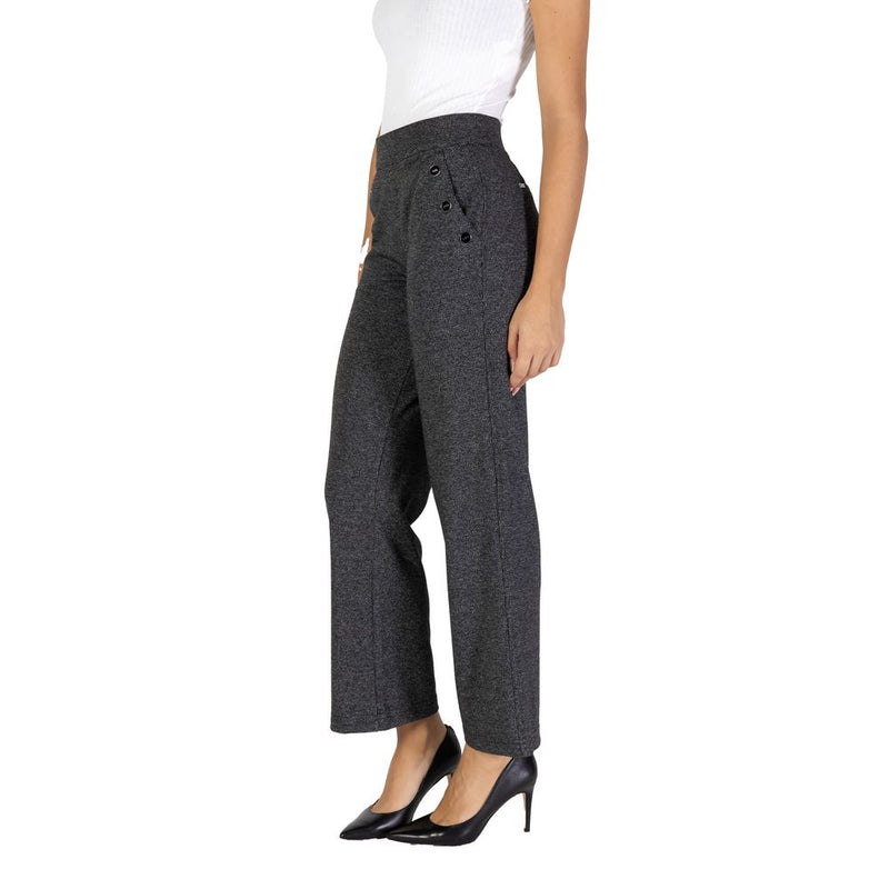 Black Polyester Jeans & Pant Street One