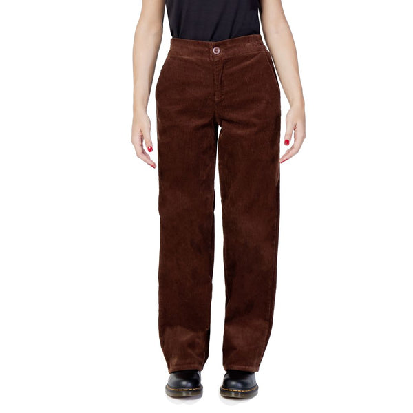 Brown Cotton Jeans & Pant Only