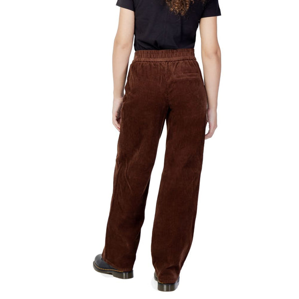 Brown Cotton Jeans & Pant Only