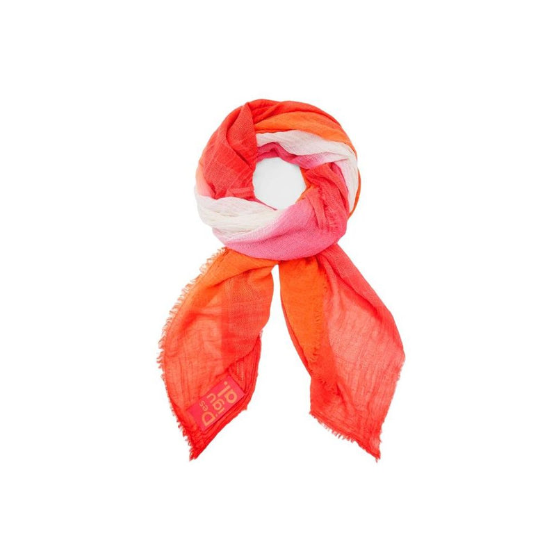 Orange Polyester Scarf Desigual