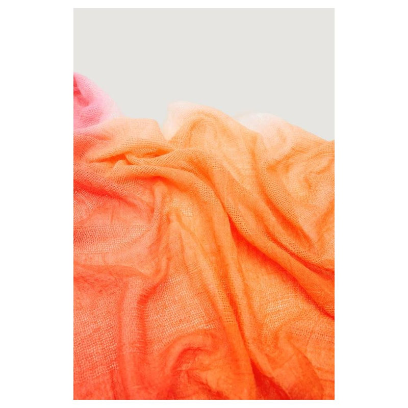 Orange Polyester Scarf Desigual