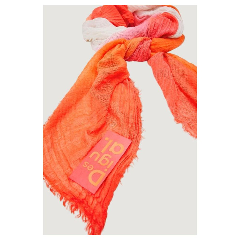 Orange Polyester Scarf Desigual