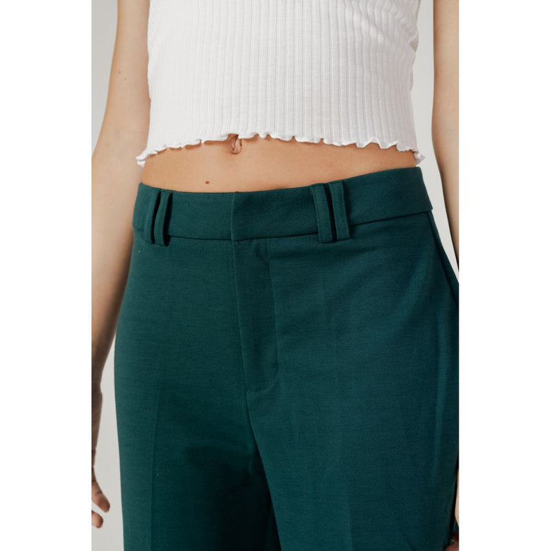 Green Polyester Jeans & Pant Only