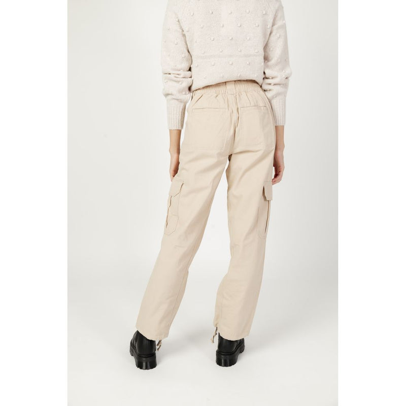 Beige Cotton Jeans & Pant Only