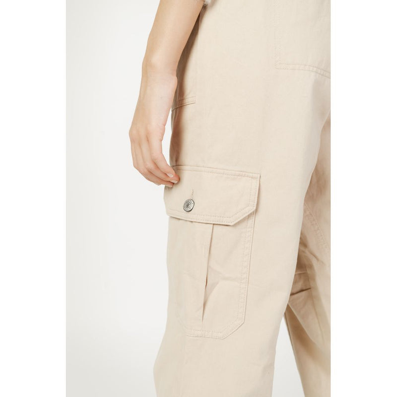 Beige Cotton Jeans & Pant Only