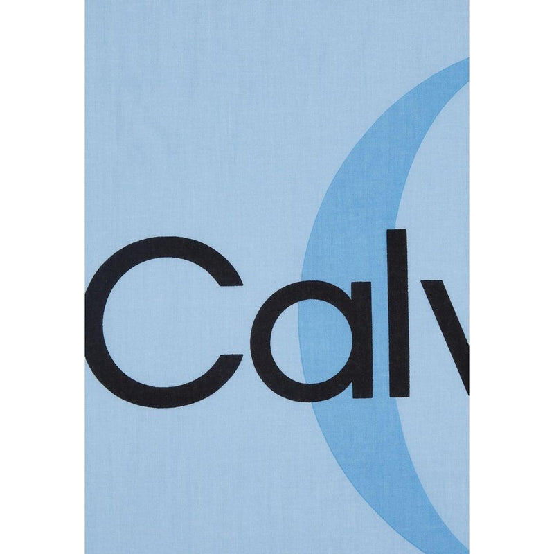 Blue Organic Cotton Scarf Calvin Klein