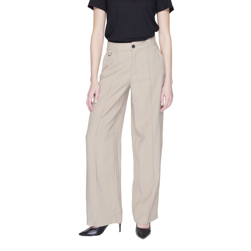 Beige Viscose Jeans & Pant Only