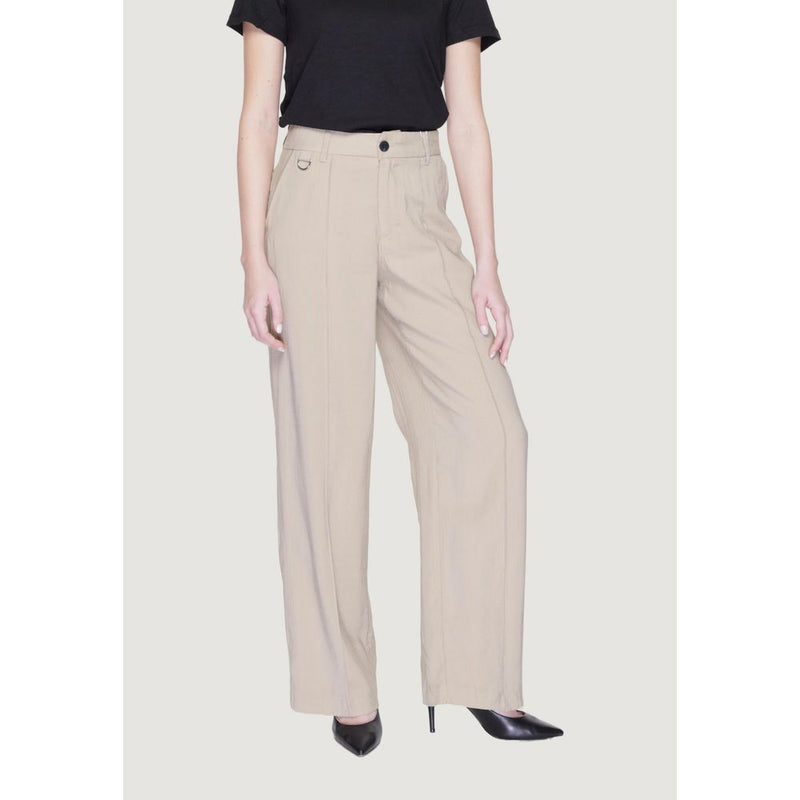 Beige Viscose Jeans & Pant Only