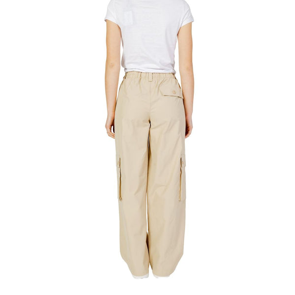 Beige Cotton Jeans & Pant Only