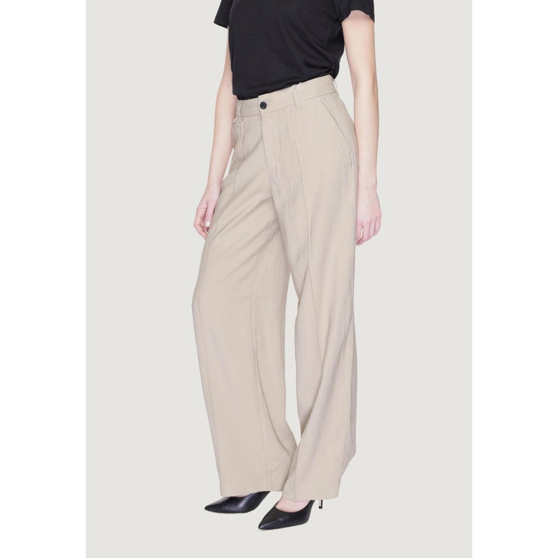 Beige Viscose Jeans & Pant Only