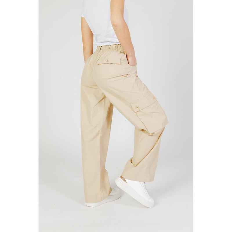 Beige Cotton Jeans & Pant Only