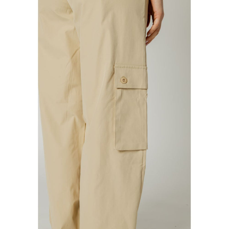 Beige Cotton Jeans & Pant Only