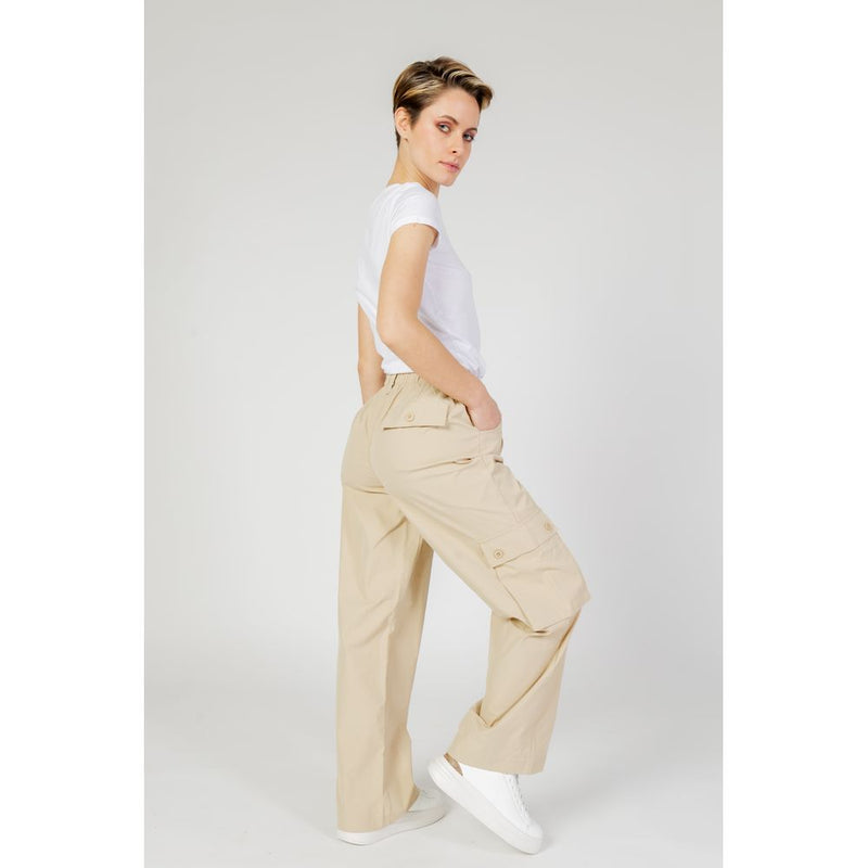 Beige Cotton Jeans & Pant Only