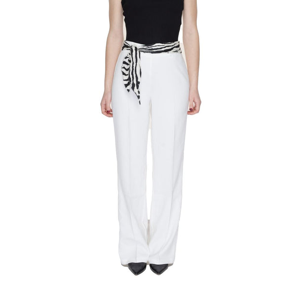 White Polyester Jeans & Pant Only