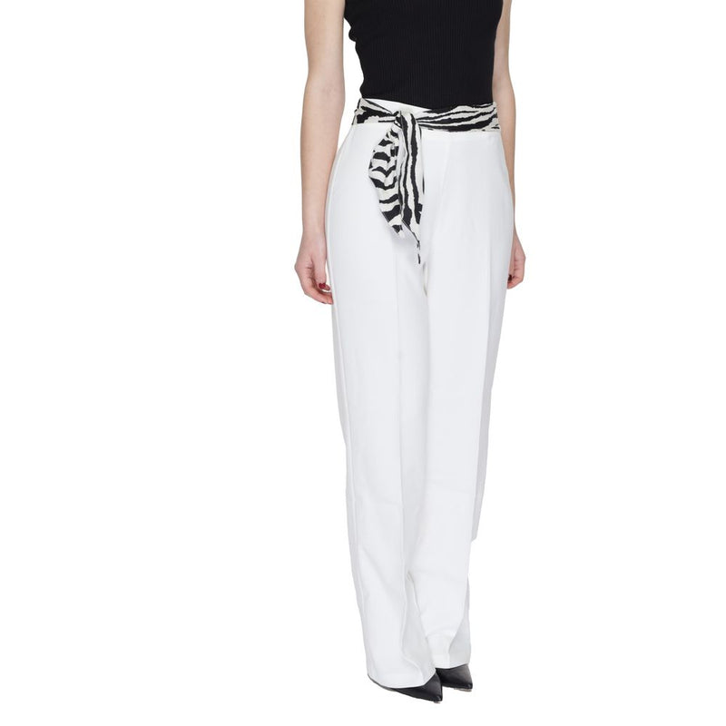 White Polyester Jeans & Pant Only