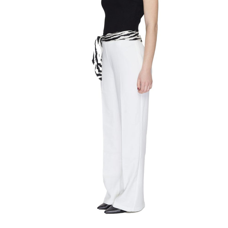 White Polyester Jeans & Pant Only