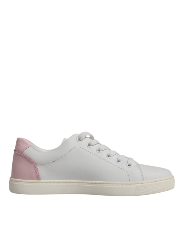 White Classic Calf Leather Sneakers Shoes Dolce & Gabbana