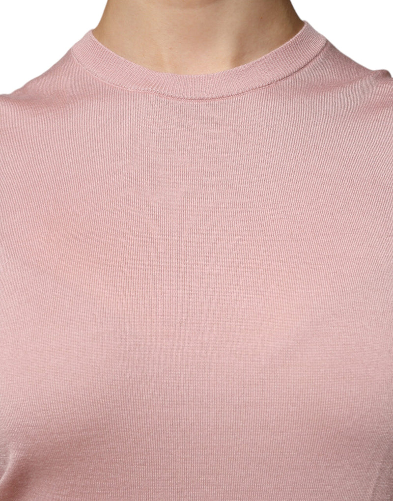 Pink Cashmere Knitted Sleeveless Tank Top Dolce & Gabbana