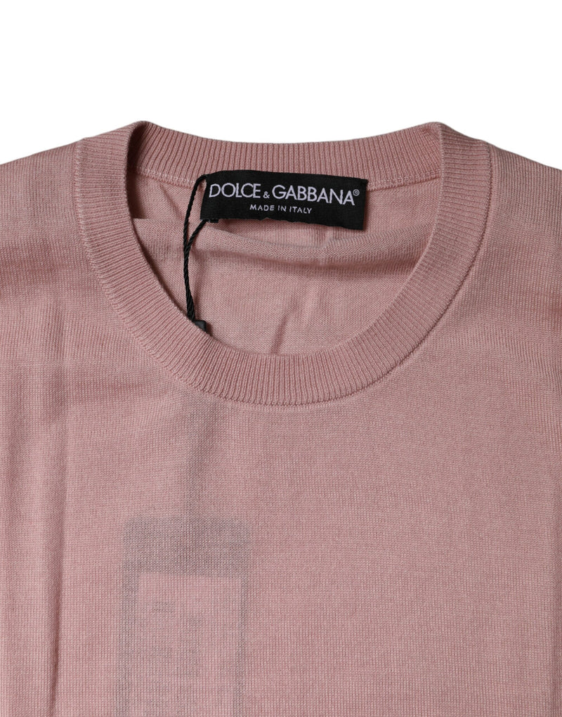 Pink Cashmere Knitted Sleeveless Tank Top Dolce & Gabbana