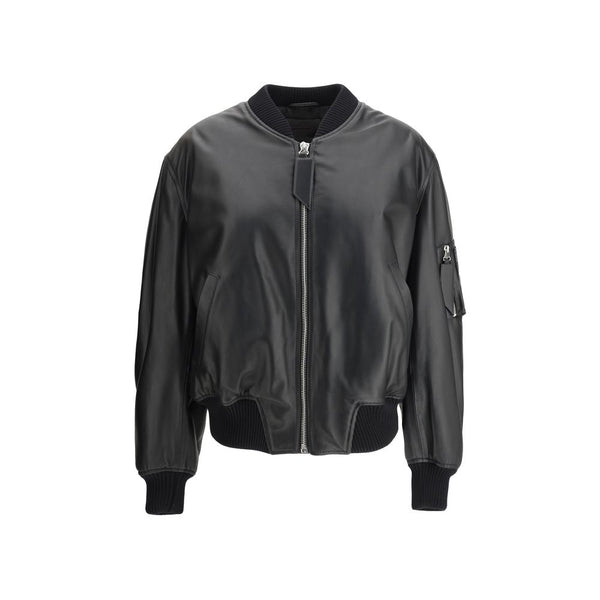 Leather Anja Bomber Jacket The Attico