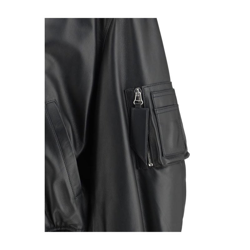 Leather Anja Bomber Jacket The Attico