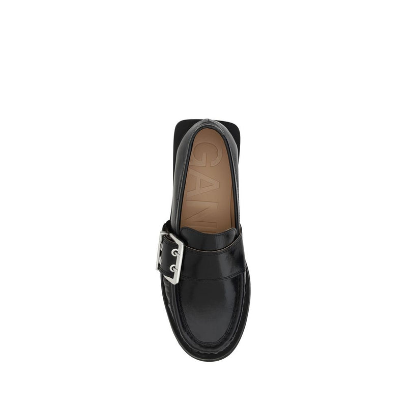 Feminine Buckle Loafers Ganni