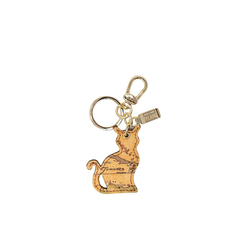 Beige Leather Keychain Alviero Martini Prima Classe