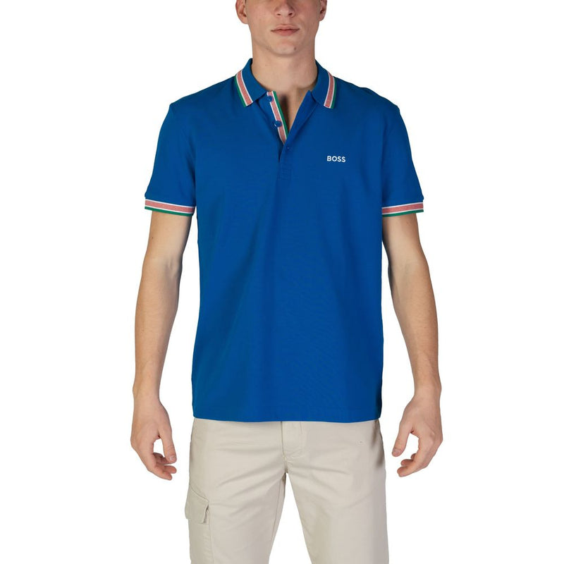Blue Cotton Polo Shirt Hugo Boss
