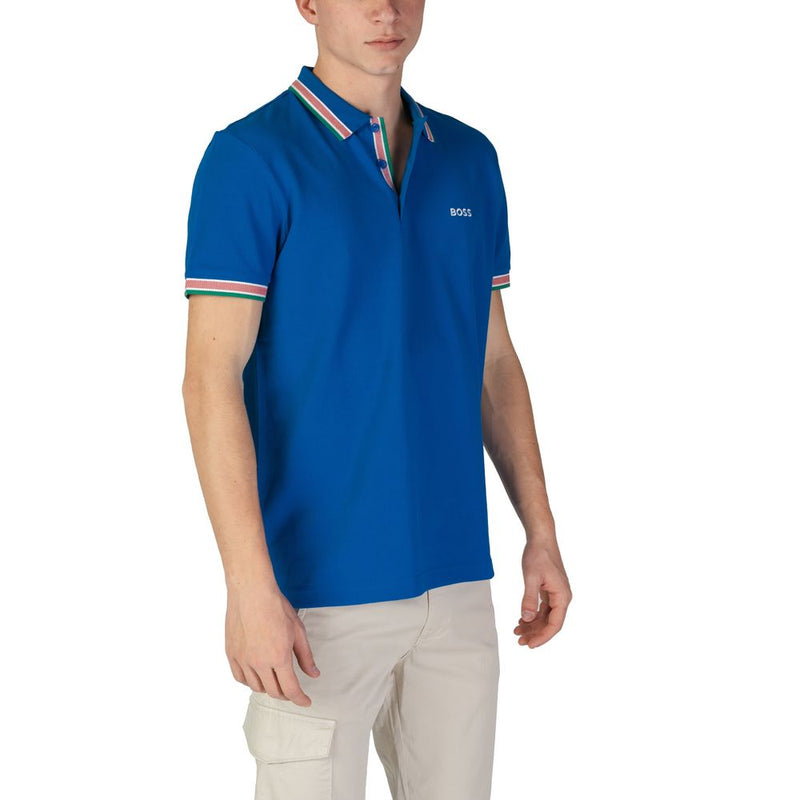 Blue Cotton Polo Shirt Hugo Boss