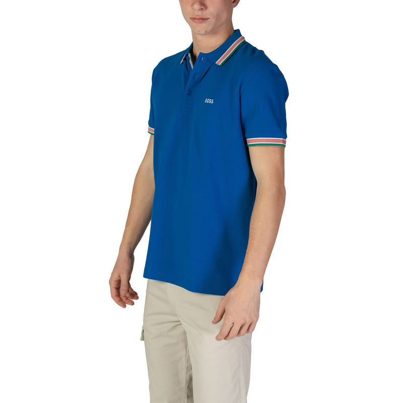 Blue Cotton Polo Shirt Hugo Boss