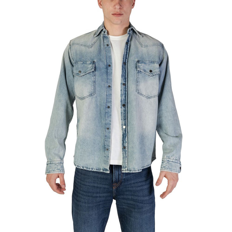 Light Blue Cotton Shirt Hugo Boss