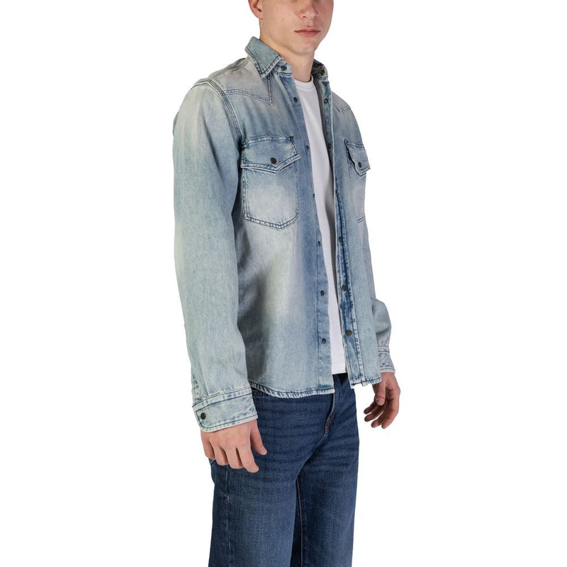 Light Blue Cotton Shirt Hugo Boss