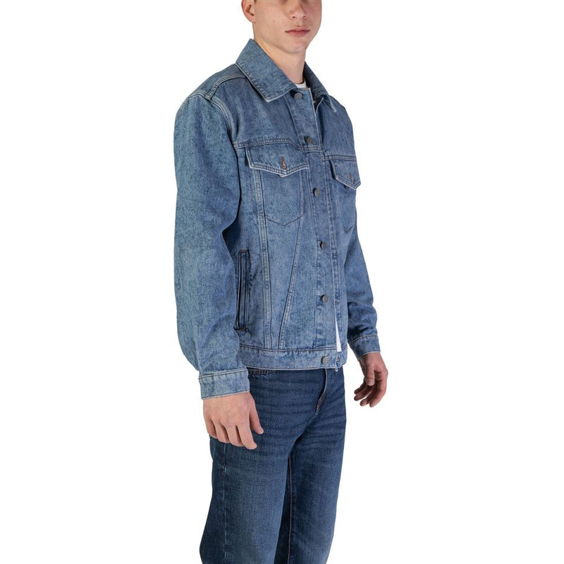 Light Blue Cotton Jacket Hugo Boss