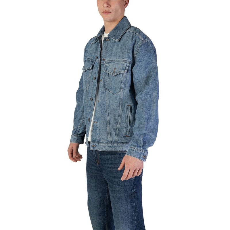 Light Blue Cotton Jacket Hugo Boss