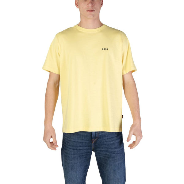 Yellow Cotton T-Shirt Hugo Boss