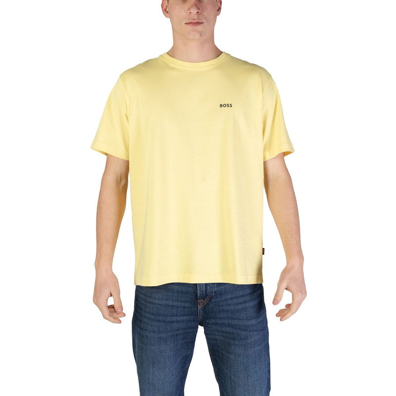 Yellow Cotton T-Shirt Hugo Boss