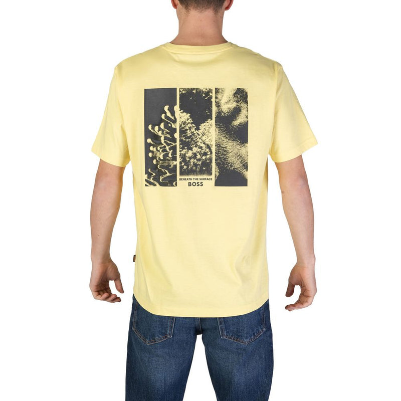Yellow Cotton T-Shirt Hugo Boss