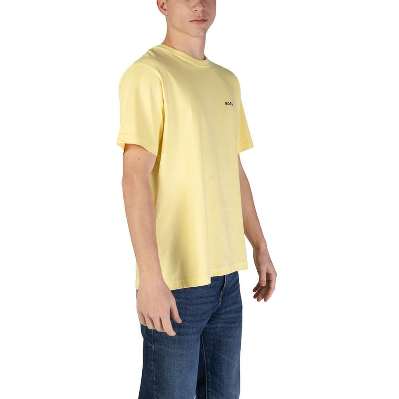 Yellow Cotton T-Shirt Hugo Boss