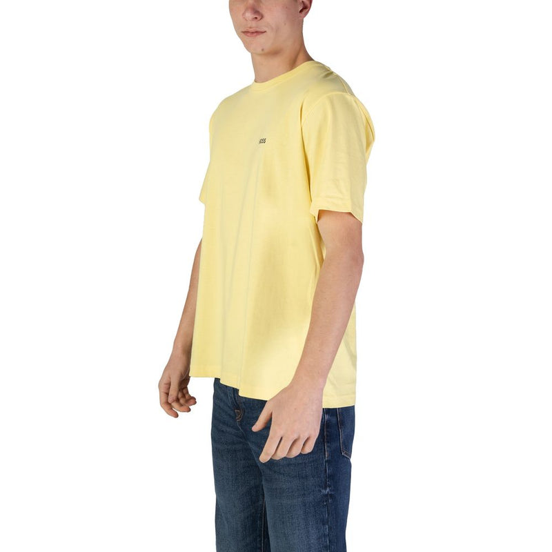 Yellow Cotton T-Shirt Hugo Boss