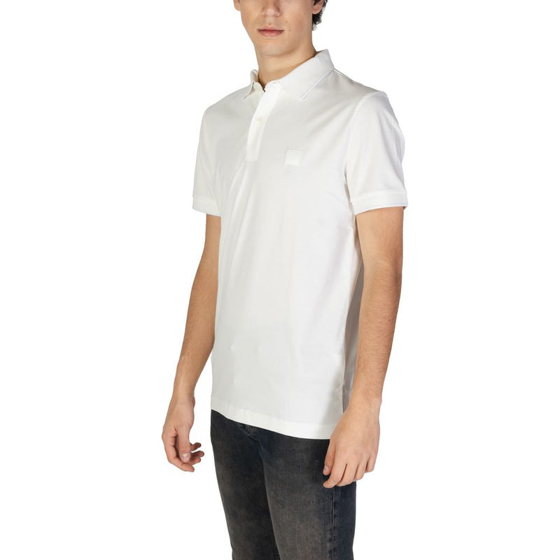 White Cotton Polo Shirt Hugo Boss