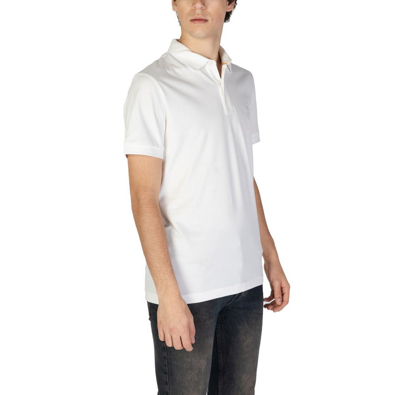 White Cotton Polo Shirt Hugo Boss